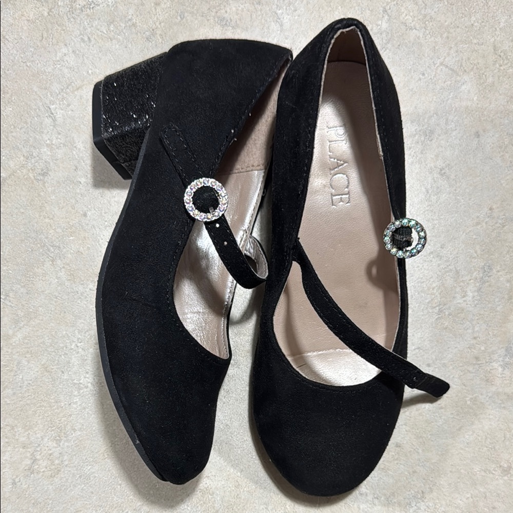 The Children's Place Black Dress Shoes Mary Jane Style - Picture 2 of 2